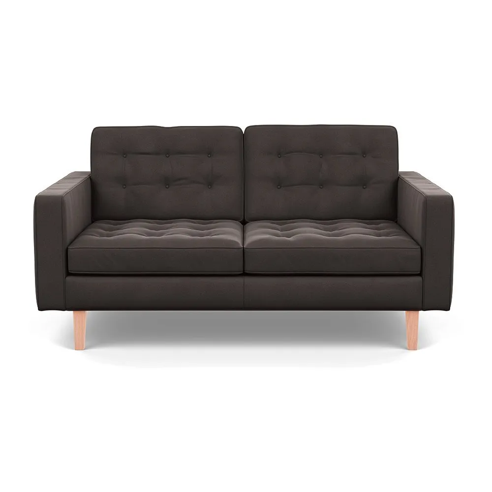 Heal's Hepburn 2 Seater Nobilis Velvet Sable Natural 1