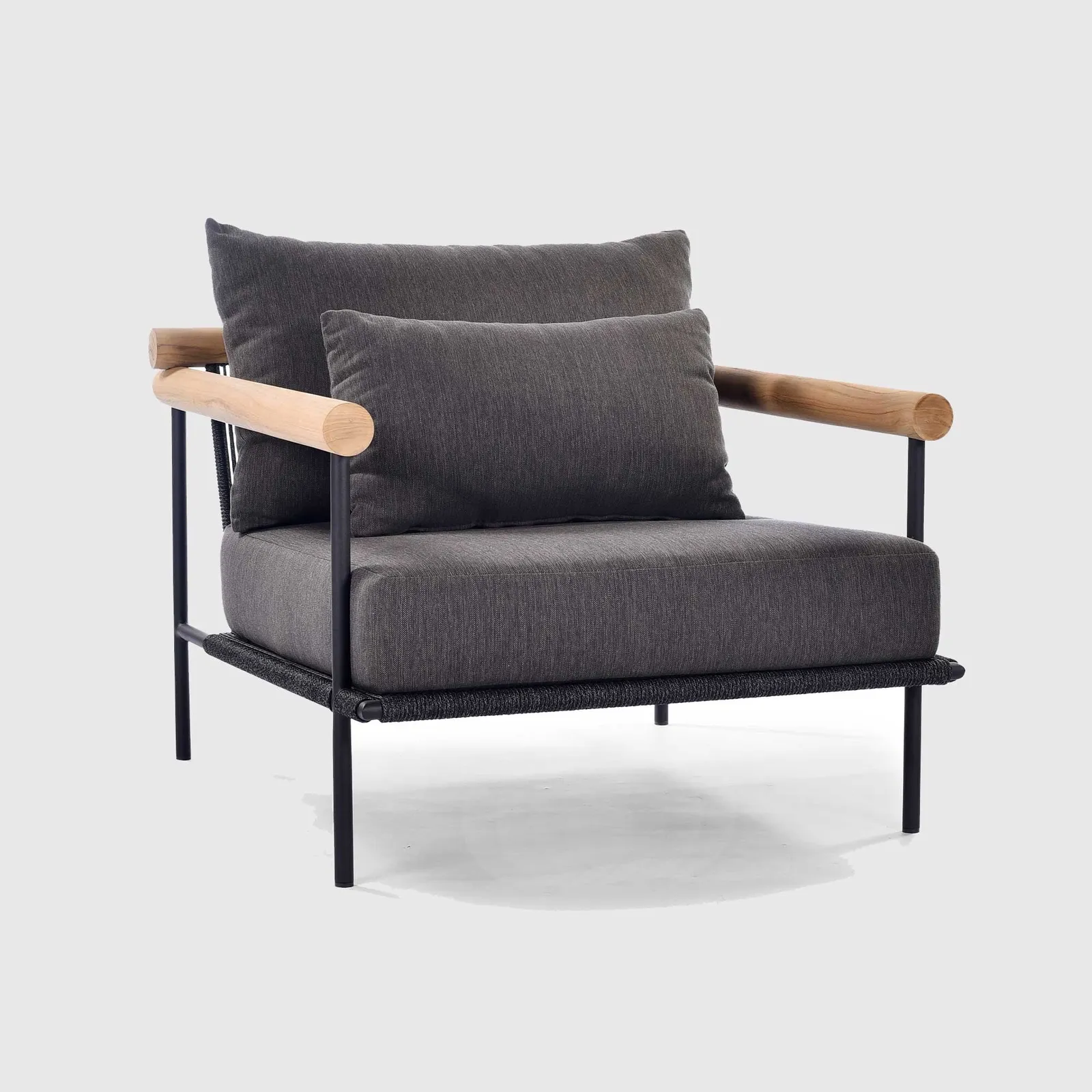 Zanzibar Garden Lounge Chair, Aluminium, Black | Barker & Stonehouse 2