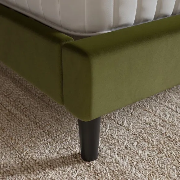 Skylar Velvet Pillow Back Bed Frame 5