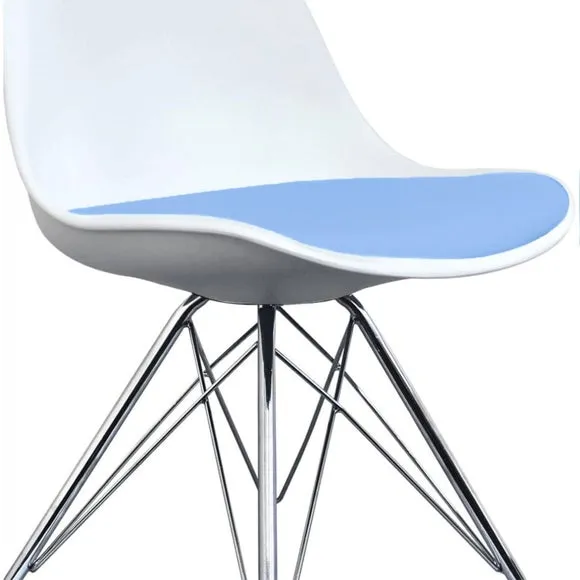 Fusion Living Soho White Plastic Dining Chair 6