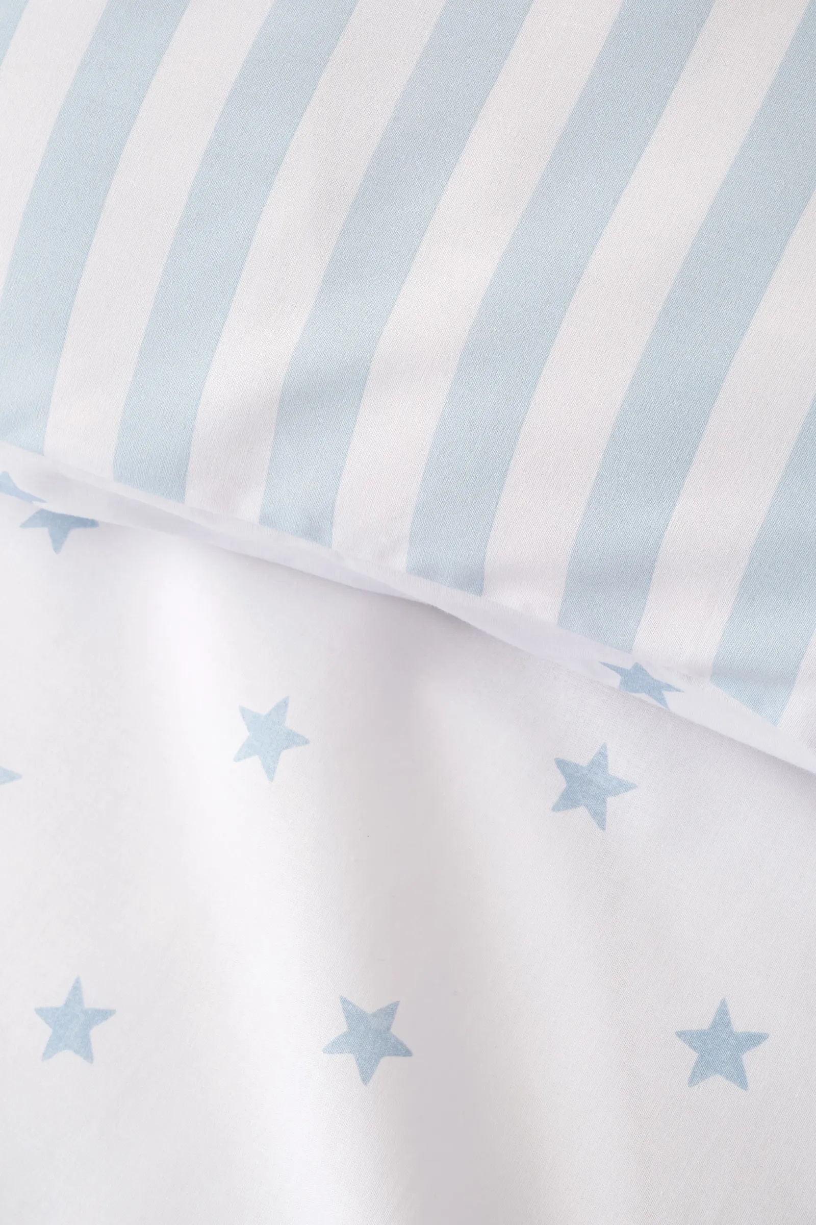 Bianca 'Mini Star & Stripes' Reversible Cotton Duvet Cover Set in Blue 4