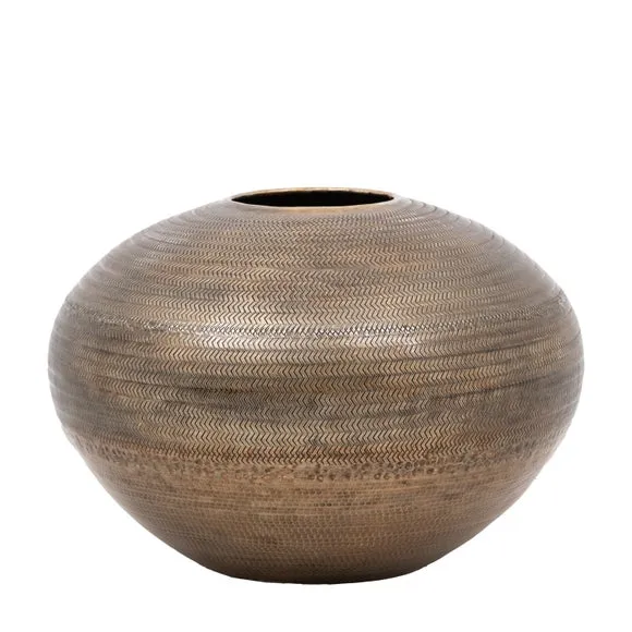 Cedar & Sage Arrow Artistic Wide Aluminium Vase