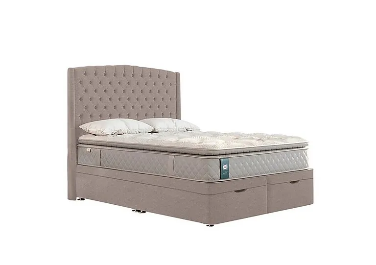 Ashton Ottoman Divan Set - Double - Wool Latte