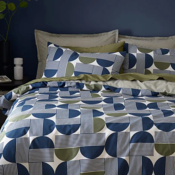 Bromley Modern Geometric 100% Cotton Oxford Pillowcase 2