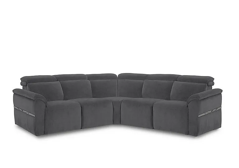 Dolomite Large Fabric Corner Sofa - Manhattan Charcoal
