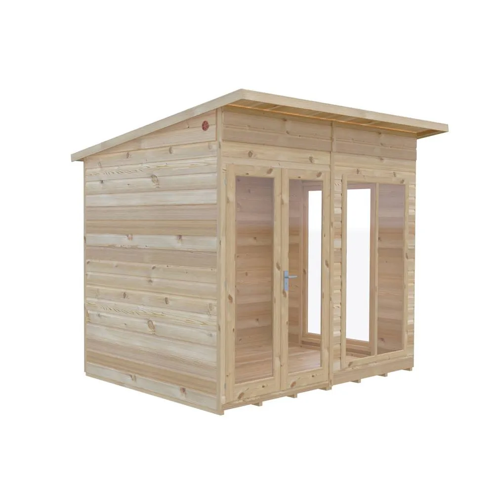 Shires Lela 8x6 Summerhouse - L185.8 x W238 x H228.4 cm in Light Brown 4
