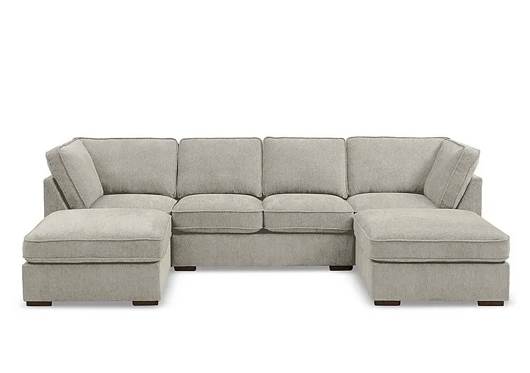 Emilia Large Fabric U-Shaped Sofa - Sofas and Armchairs