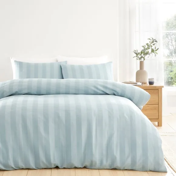 Dixon Waffle 100% Cotton Duvet Cover & Pillowcase Set 1