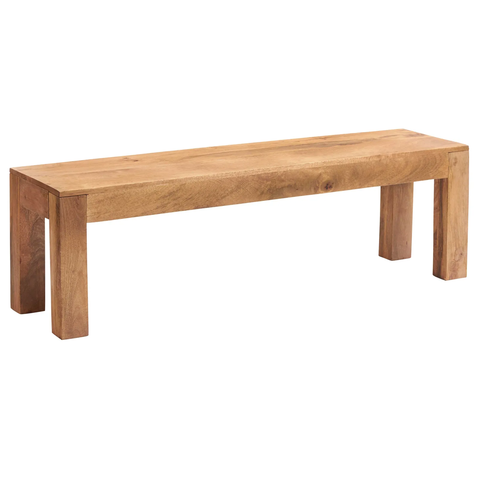 IH Design Solid Light Mango Dining Bench in Light Brown 3