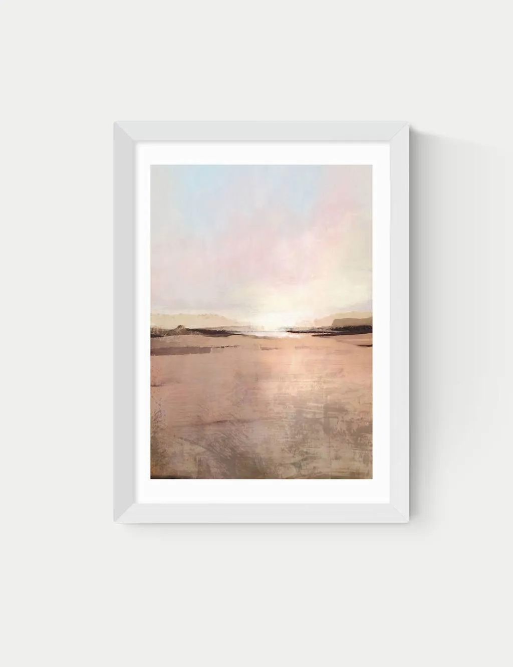 East End Prints New Dawn Framed Art Print White