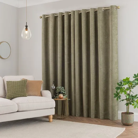 Genoa Chenille Blackout Eyelet Curtains 4