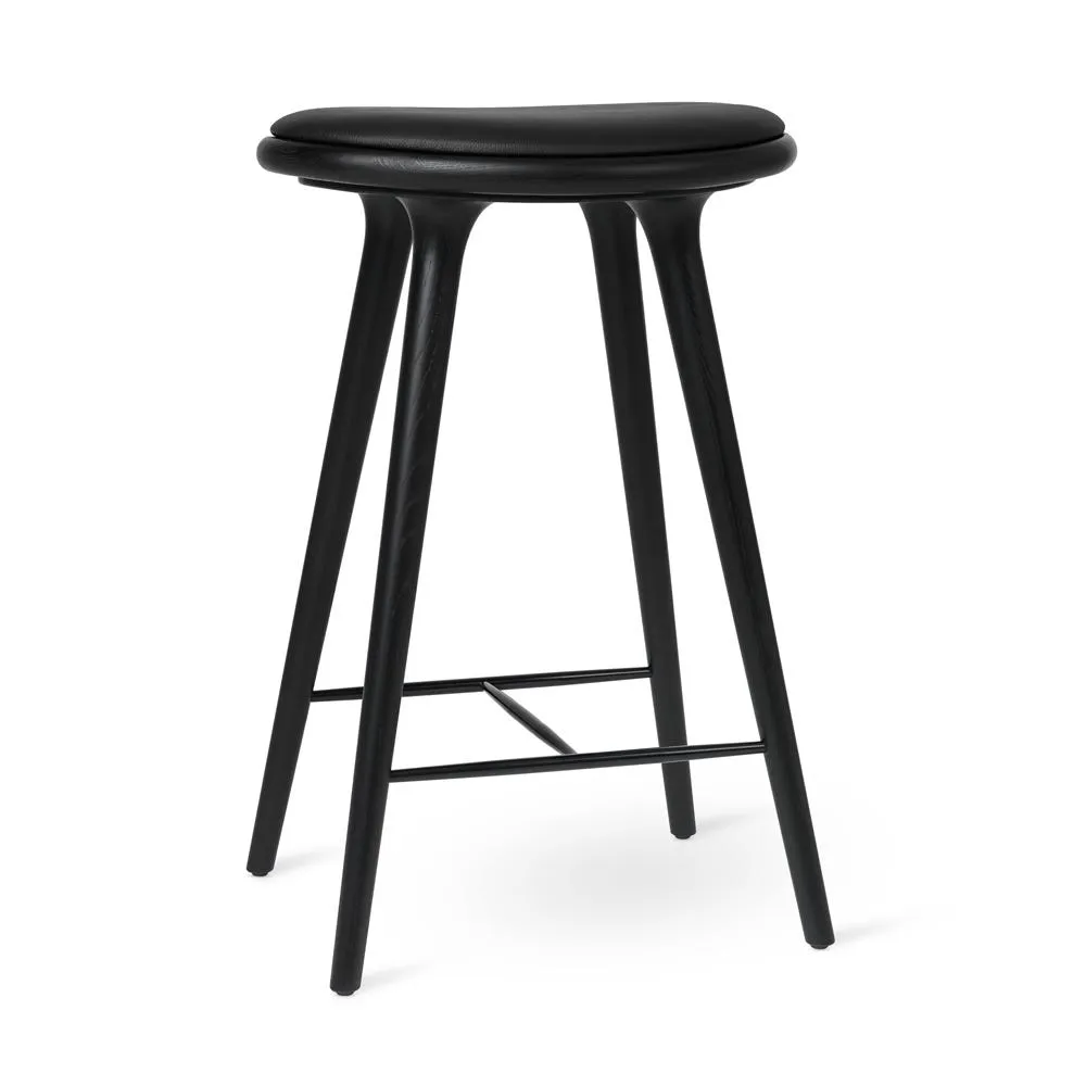 Mater High Stool H69cm Black Stained Beech 3