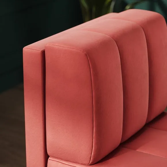 Amali Small Dining Bench, Matte Plush Velvet 3