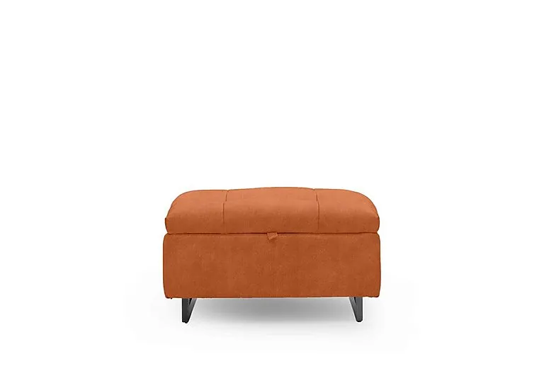 Gisella Fabric Storage Footstool - Dexter Pumpkin