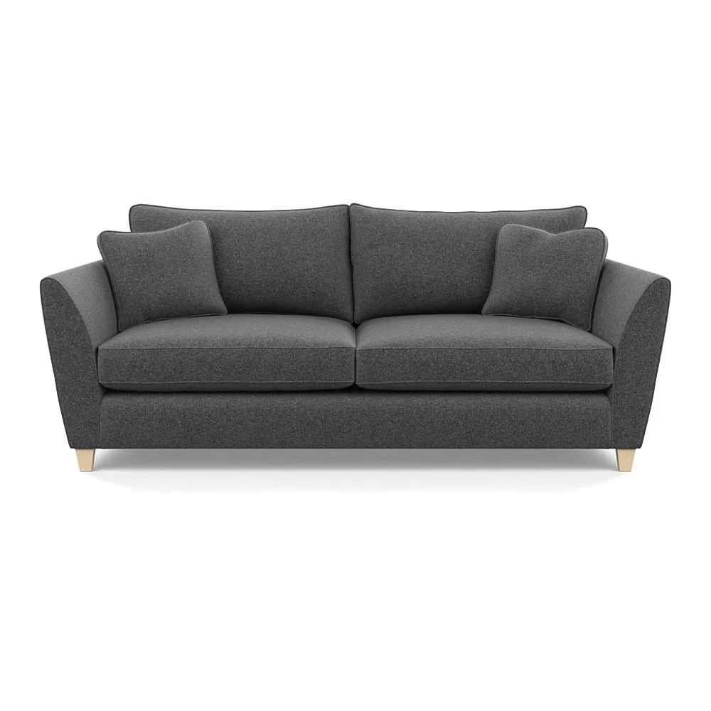 Heal's Torino 4 Seater Sofa Melton Wool Granite Natural Feet 1