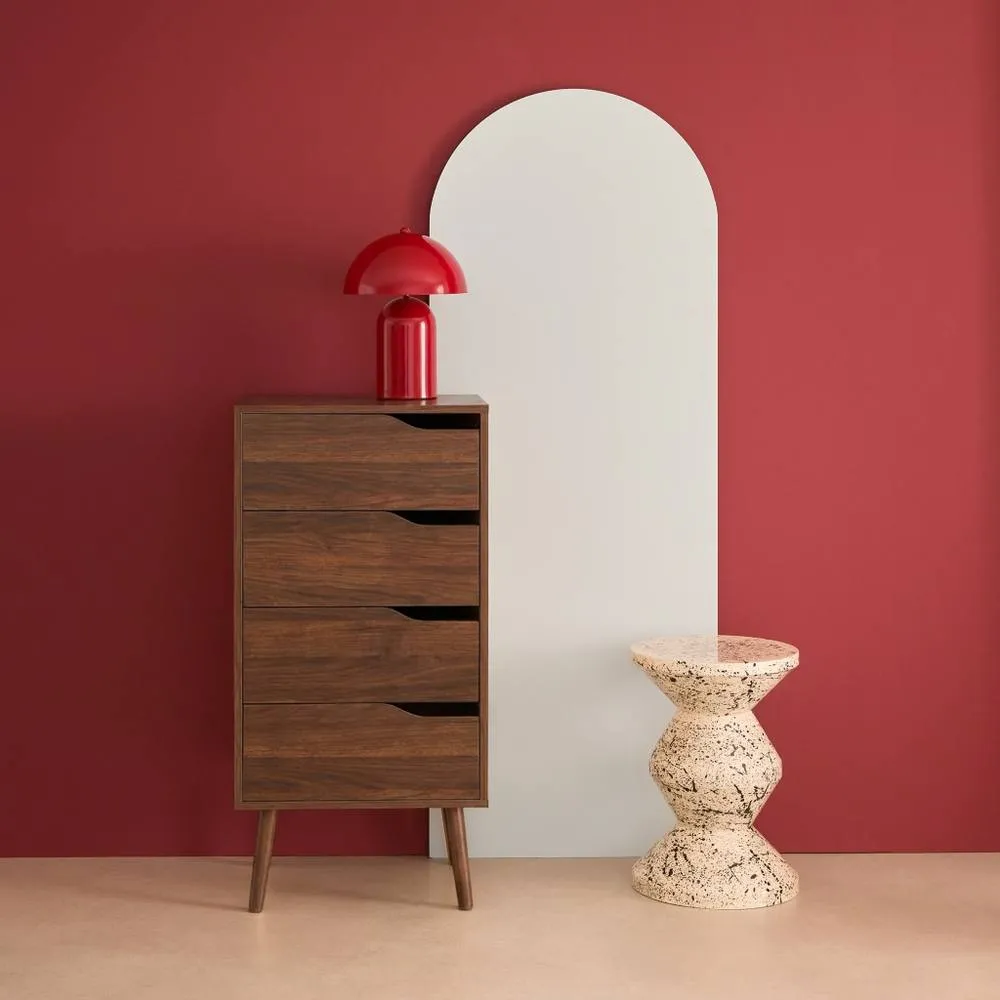sweeek Tall chest of drawers wood decor 4 drawers in Dark Brown