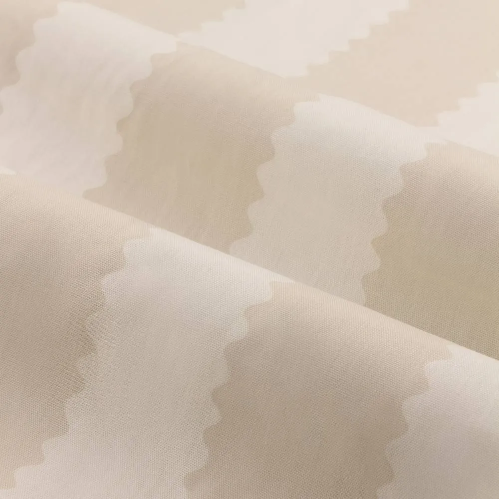 Wylder Birdie Stripe Fully Lined Ruffle Pencil Pleat Curtain Pair in Natural 5
