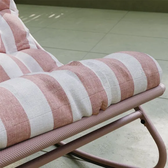 Rocking Chair with Striped Cushion 3