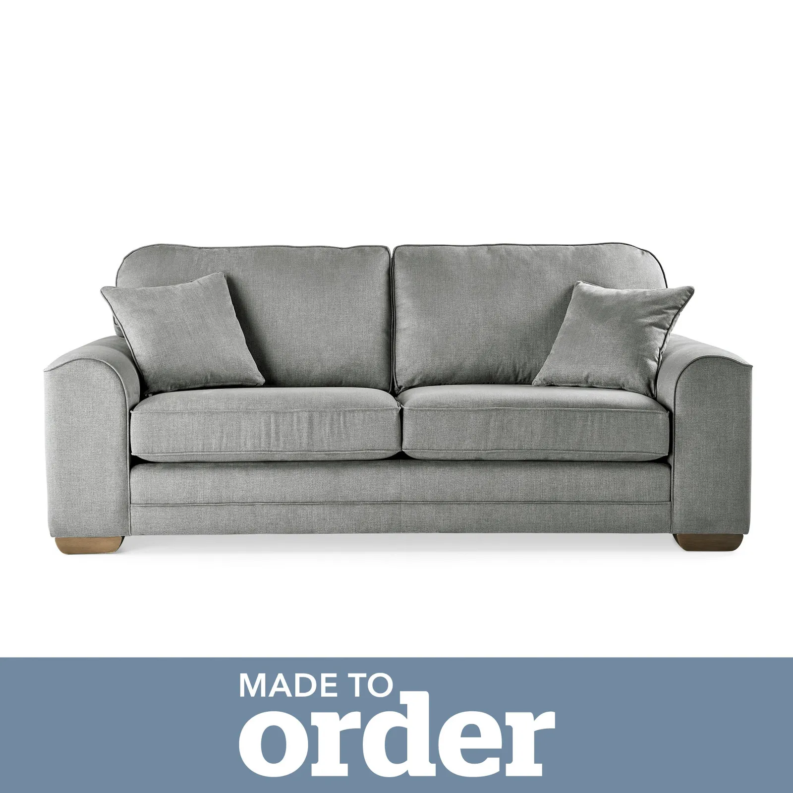 Morello 3 Seater Sofa Brushed Plain Fabric Brushed Plain Graphite