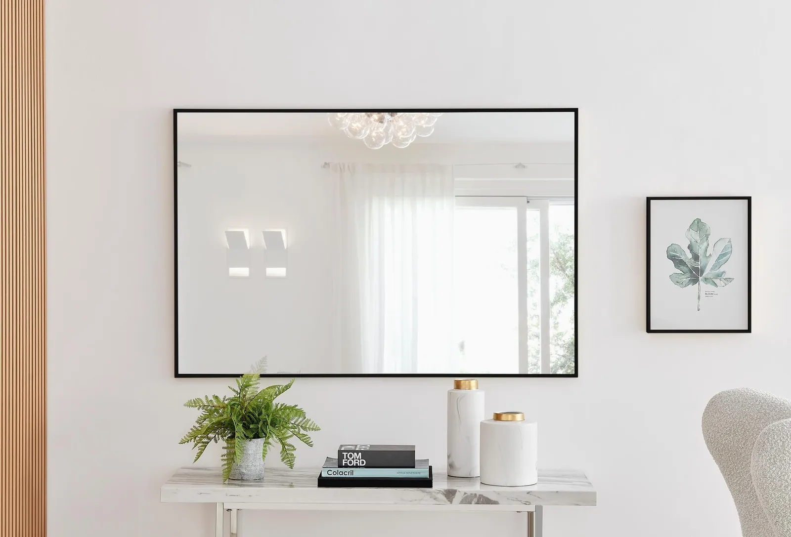 FurnitureboxUK Emma Medium 120x80cm Framed Rectangular Vertical Living Room Hallway Wall Mirror in Black 3