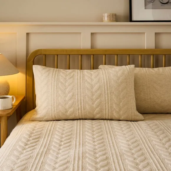 Berkley Cable Duvet Cover and Pillowcase Set 2