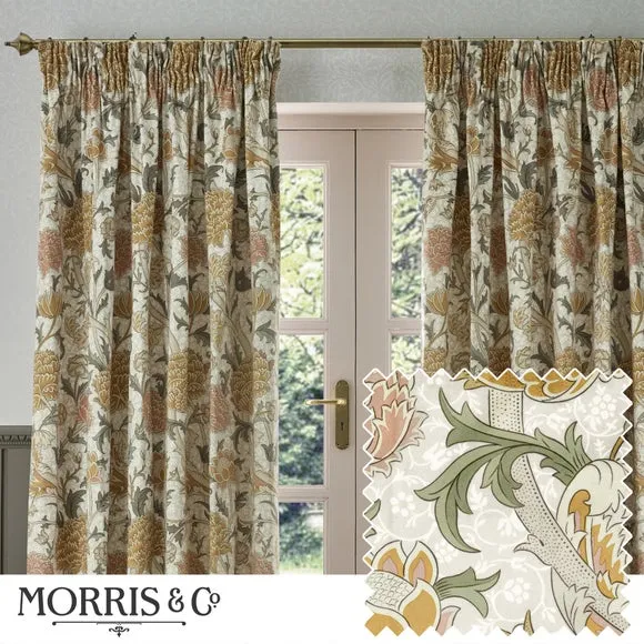 Morris & Co. Cray Chenille Pencil Pleat Curtains 5