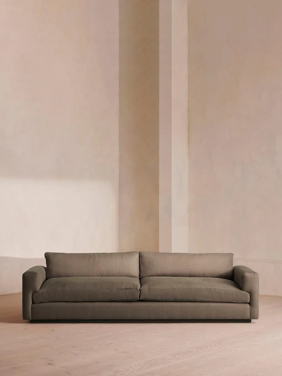 Mossley Four Seater Sofa, Linen, Mushroom