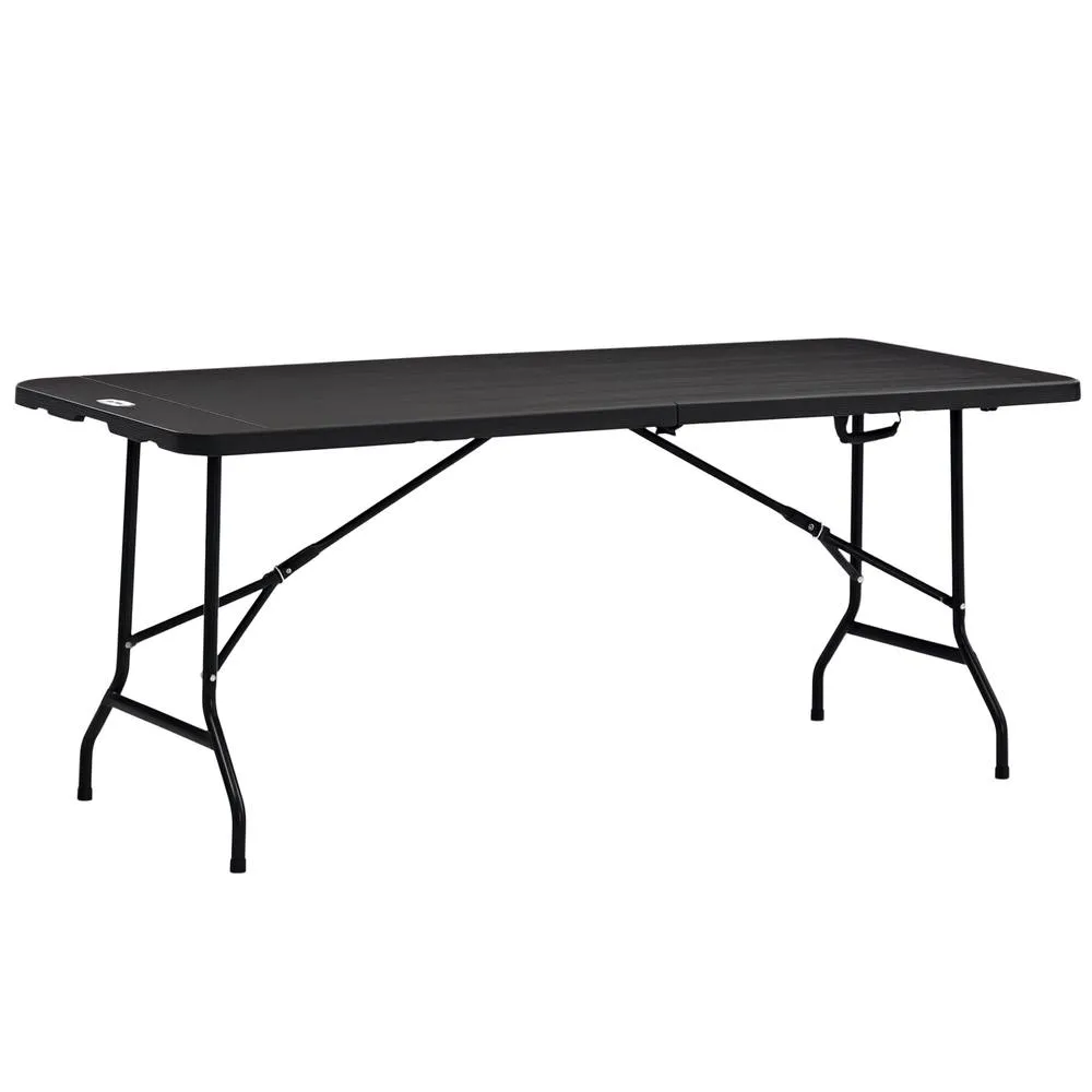 OUTSUNNY Outdoor Dining Table for 6, Folding Garden Dining Table in Dark Grey 2