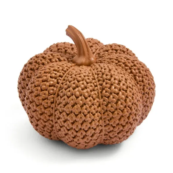 Knitted Look Resin Pumpkin Ornament 3
