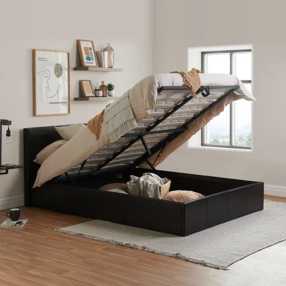 Berlin Ottoman Bed Frame, Faux Leather 2