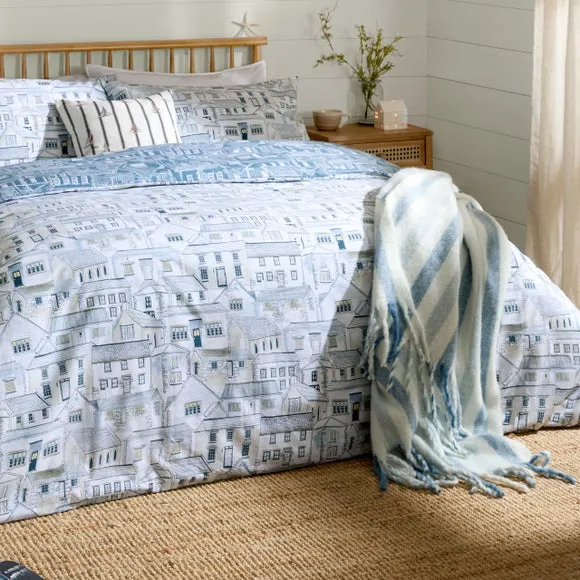Wylder Nature Abersoch Town 100% Cotton Duvet Cover & Pillowcase Set 3