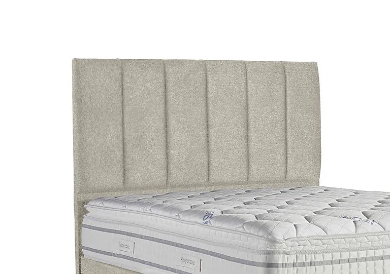 Spire Floor Standing Headboard - Double - Tweed Cream