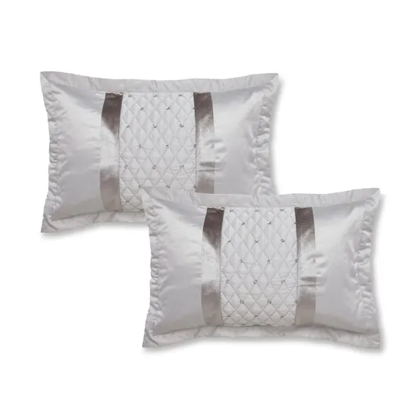 Catherine Lansfield Silver Sequin Cluster Pillow Sham Pair 3