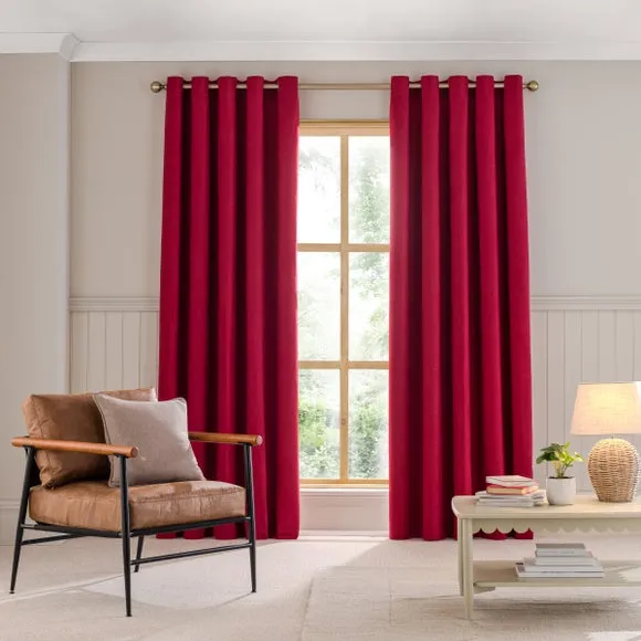 Luna Brushed Eyelet Curtains (Blackout Available) 2