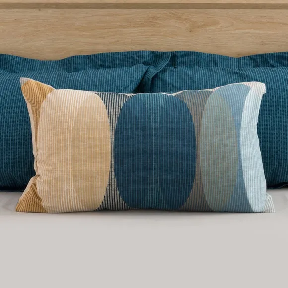Elements Elijah Blue 100% Cotton Reversible Duvet Cover & Pillowcase Set 2