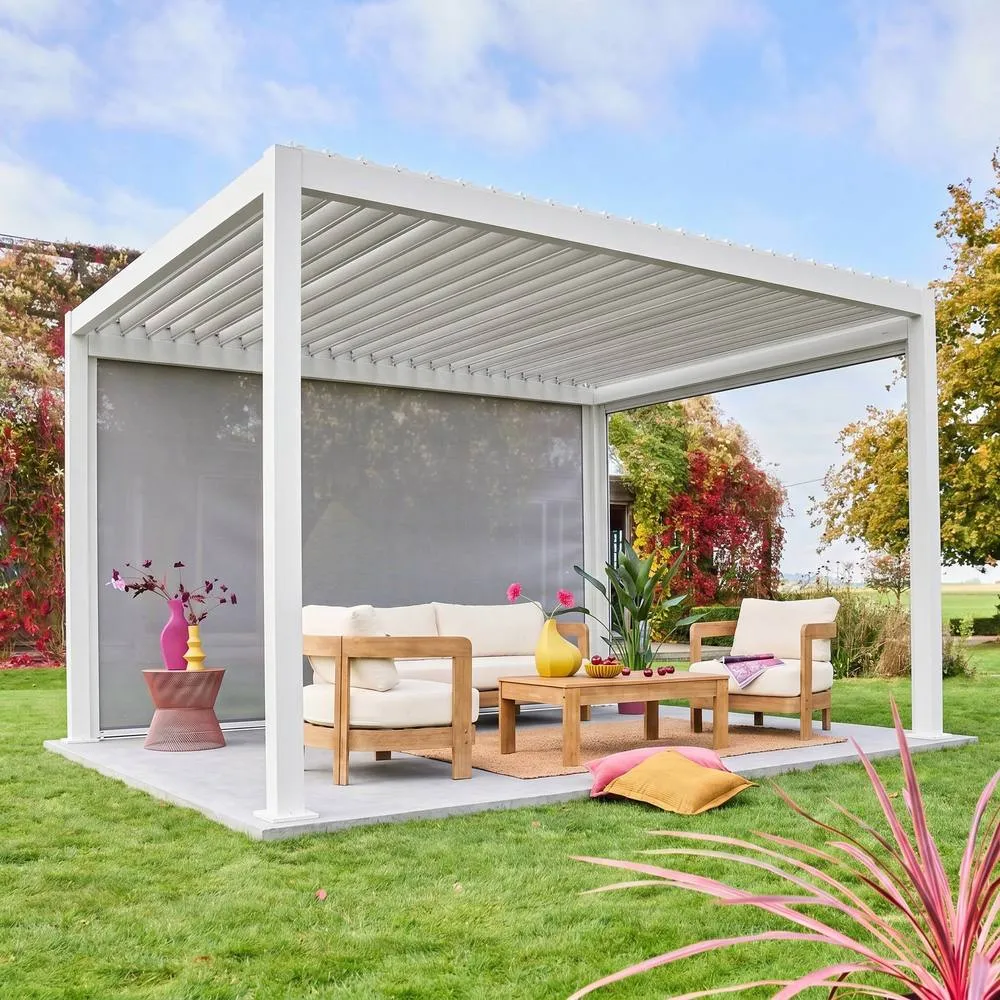 sweeek Blind aluminium 4m for Triomphe pergola in White 3