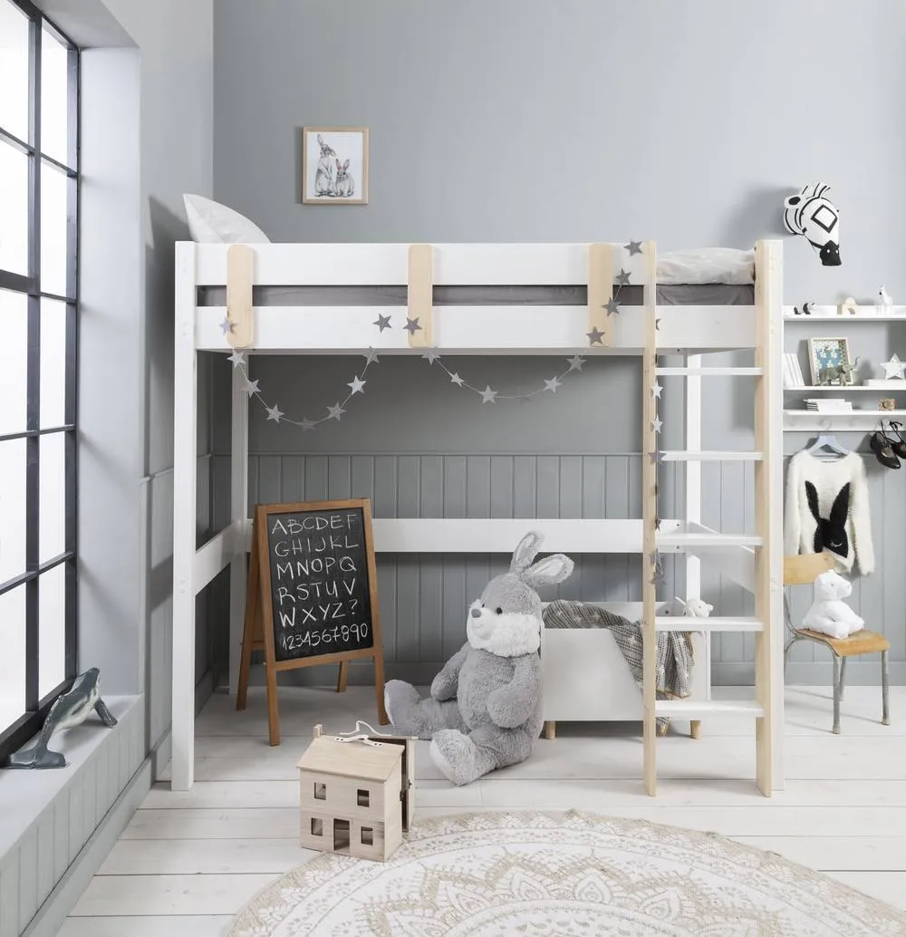 Nöa and Nani Una Highsleeper Cabin Bed in White 3