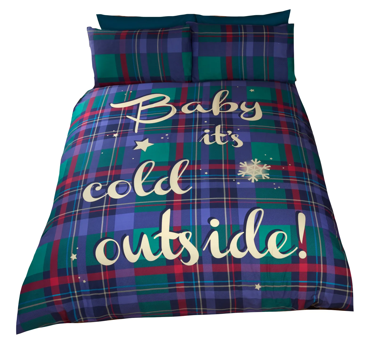Rapport Home Baby Its Cold Outside Duvet Cover Set with Pillowcase in Blue 2