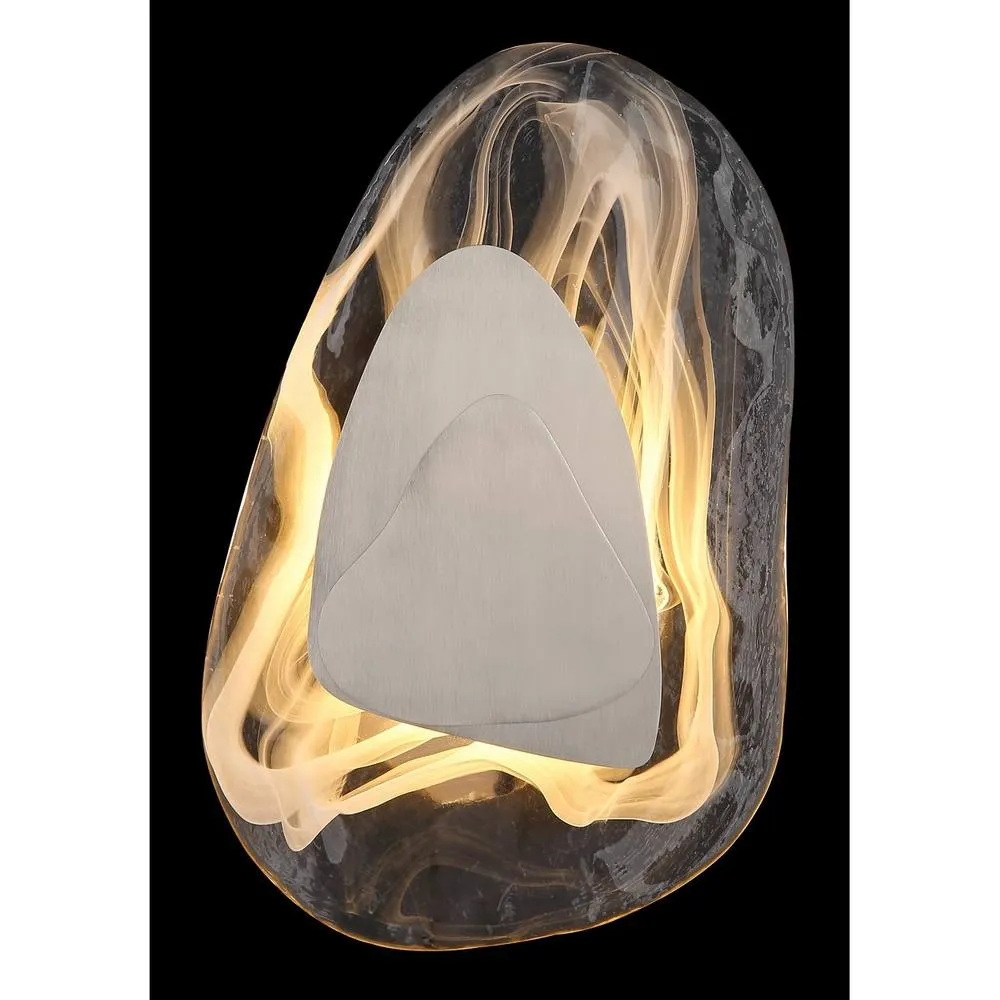 Netlighting Dorsey Wall Lamp Nickel Matt Glass Shade LED 3000K in Grey 5