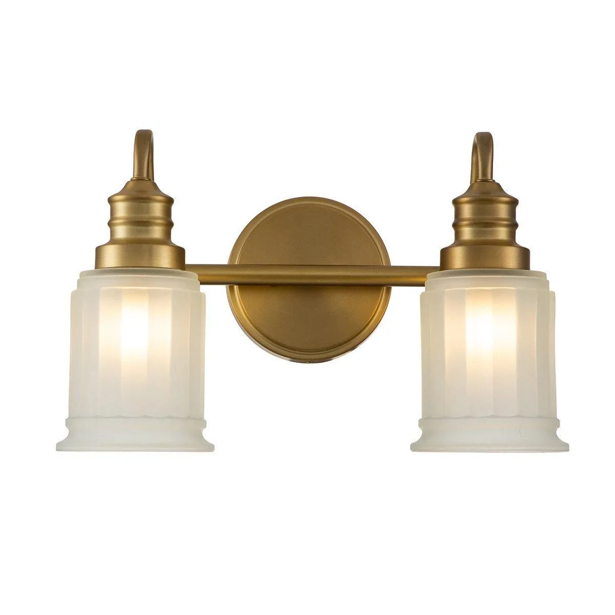Netlighting Quoizel Swell Wall Lamp Brushed Brass IP44 in Yellow