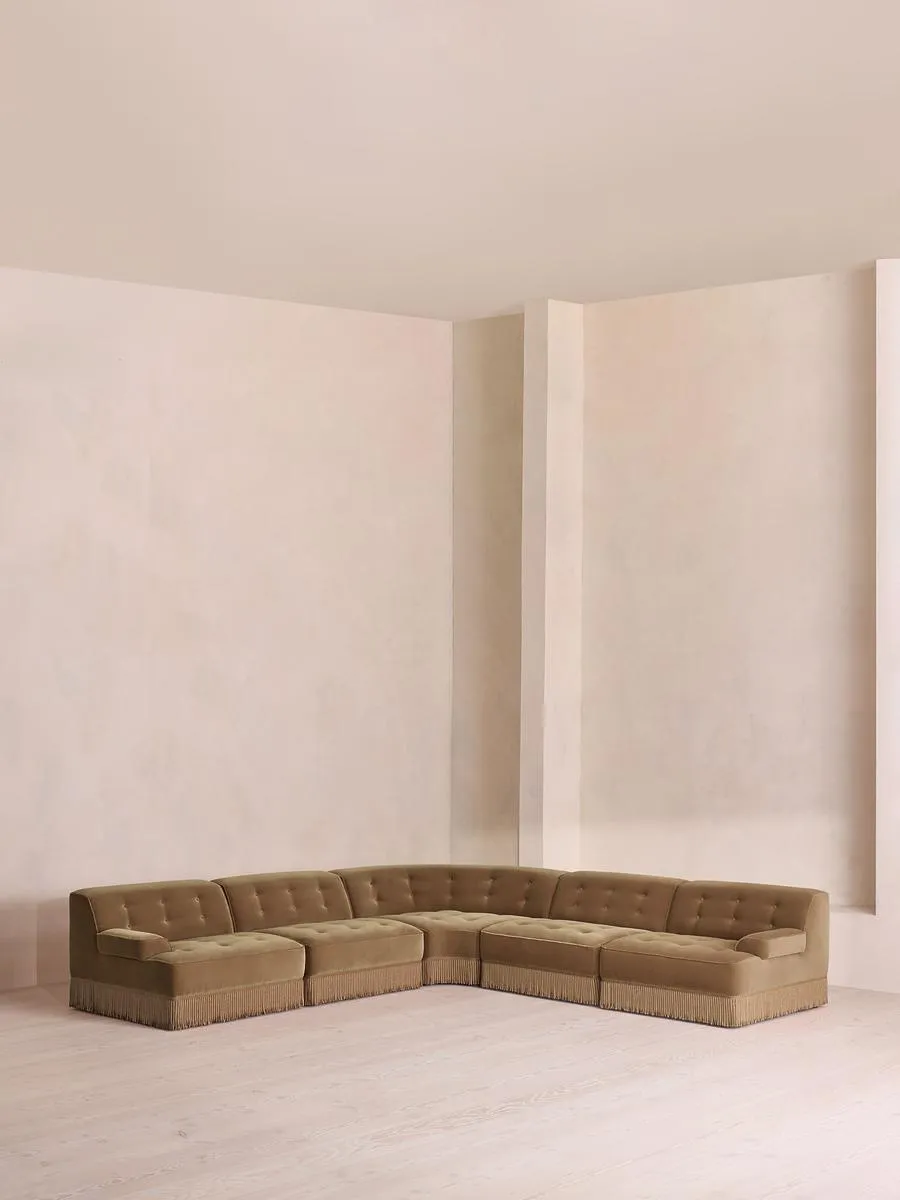 Elowen Modular Sofa, Corner Sofa, Velvet, Truffle