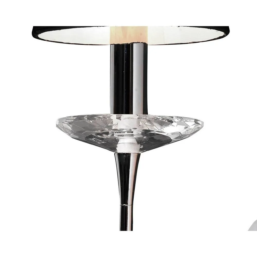 Netlighting Acanto Wall Lamp Switched 1 Light E14 Polished Chrome With Black Shade 4