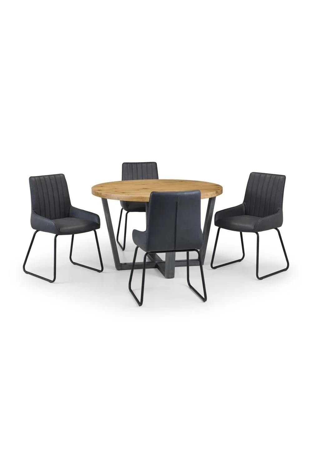 Julian Bowen Soho Upholstered Dining Chair (Set of 2) in Black 6