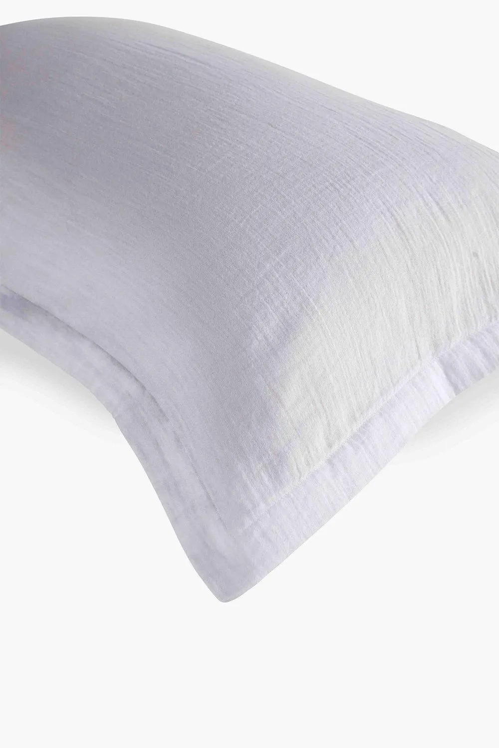CHRISTY Double Layered Relaxed Retreat Luxury Cotton King Pillowcase Pair in White 2