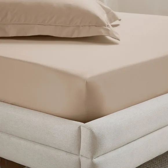 Dorma Crisp & Fresh 400 Thread Count Egyptian Cotton Percale Fitted Sheet 1
