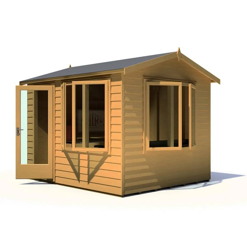 Shires Melrose 10x8 ft Single Door Garden Office - L260.4xW332.8xH250.5 cm in Light Brown 5
