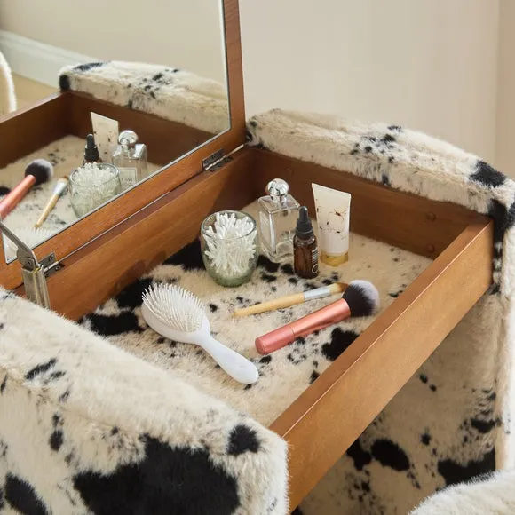 Frankie Compact Dressing Table Set with Mirror and Stool 3
