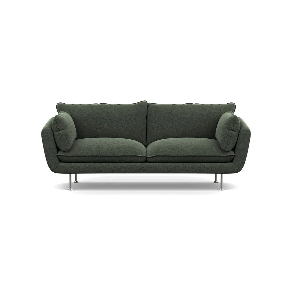 Heal's Allora 3 Seater Sofa Boucle Fern Stainless Steel Feet