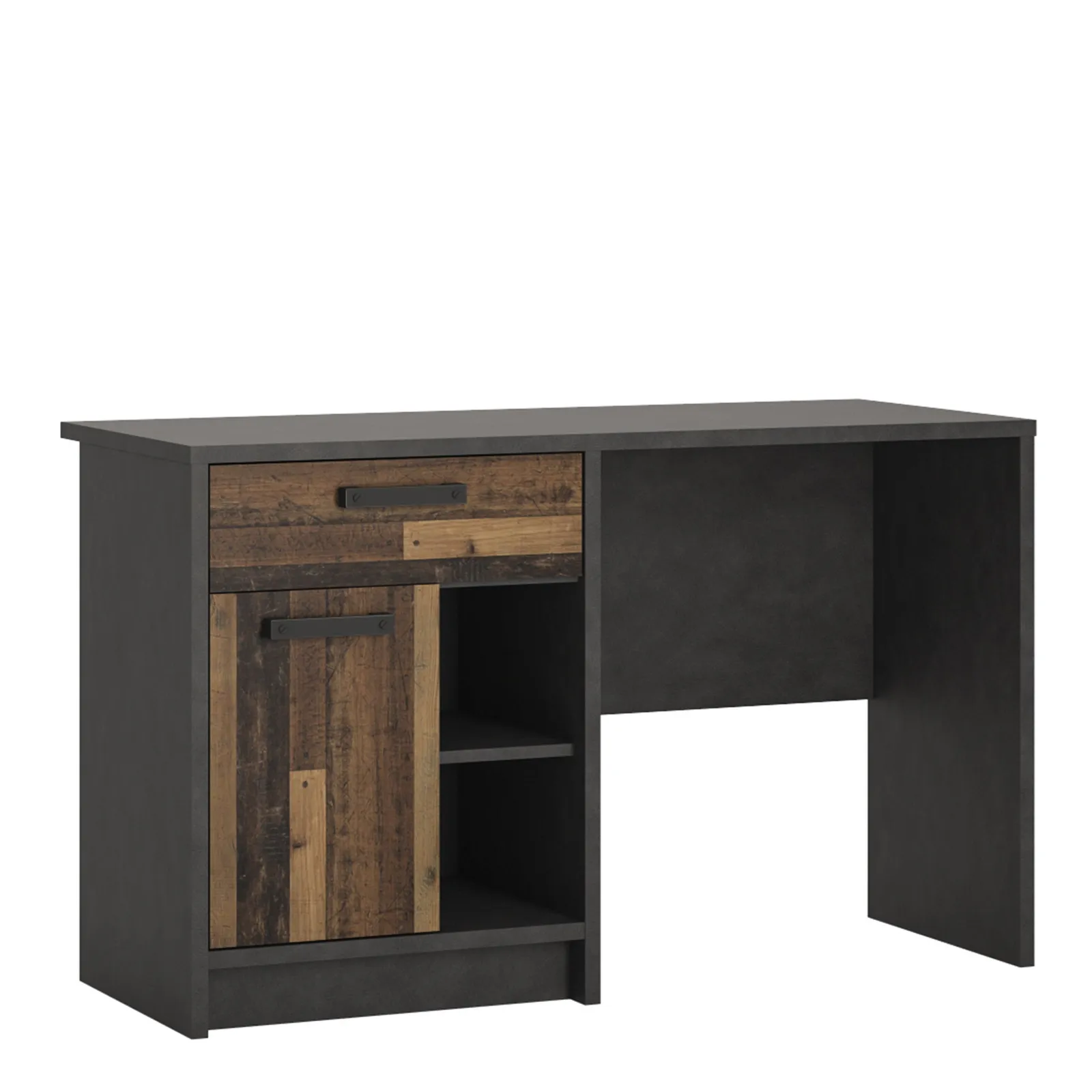 Furniture To Go Brooklyn Desk with 1 Door & 1 Drawer in Walnut