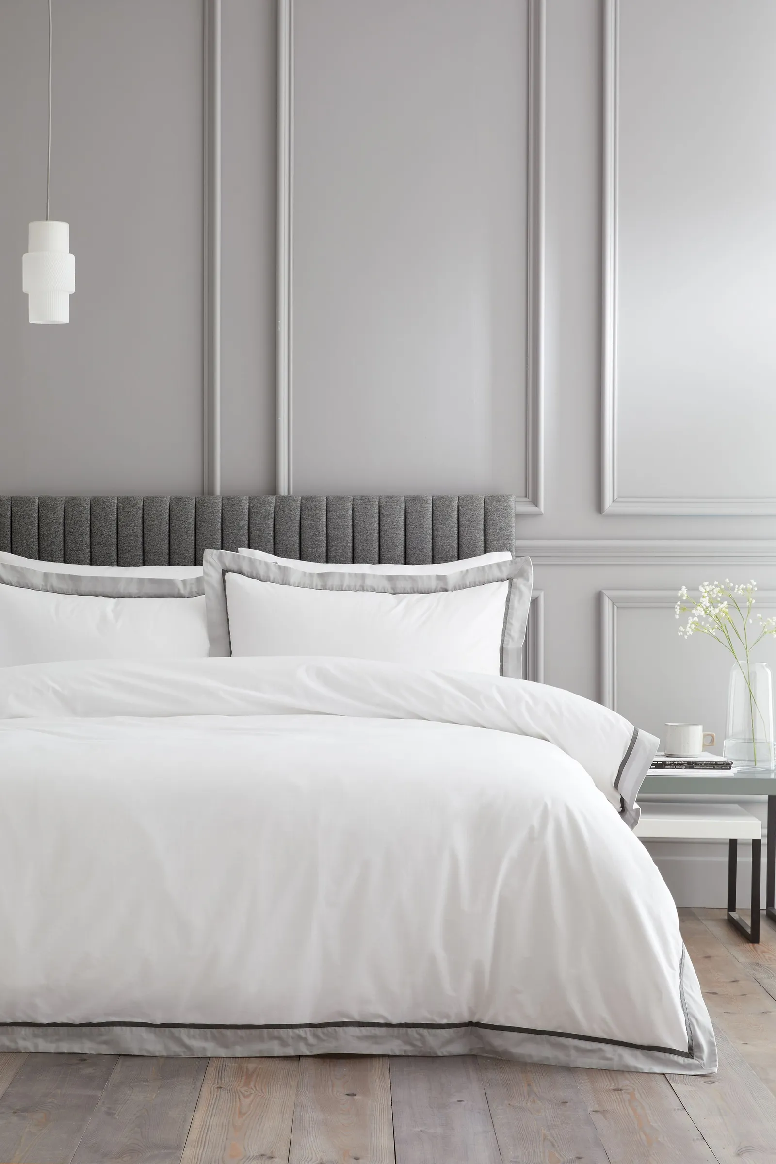 Bianca 'Mayfair' 200 Thread Count Cotton Duvet Cover Set in White